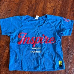 Zumba Fitness Blue Inspire Short Sleeve Tee
